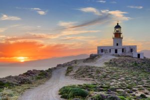 faros armenistis-at-sunset